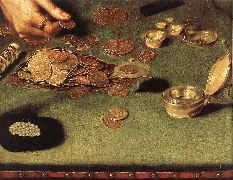 MASSYS, Quentin The Moneylender and his Wife (detail) sg France oil painting art